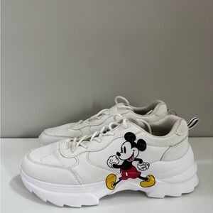 Disney Mickey & Minnie Mouse Chunky White Sneakers